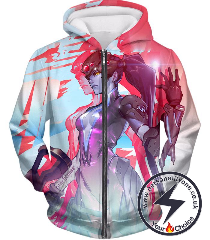 Overwatch Cold Hearted Overwatch Villain Widowmaker Zip Up Hoodie